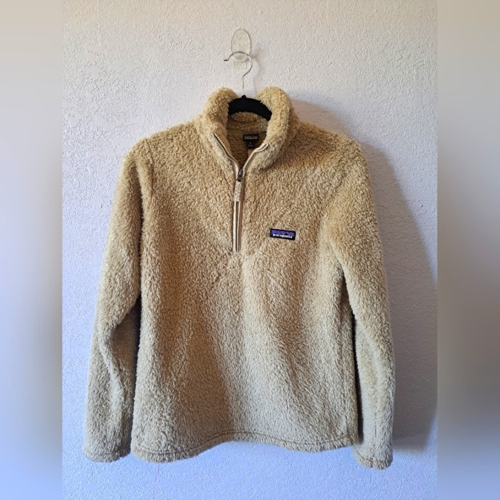 Patagonia Los Gatos 1/4 Zip- Fleece Tan Pullover Sweater